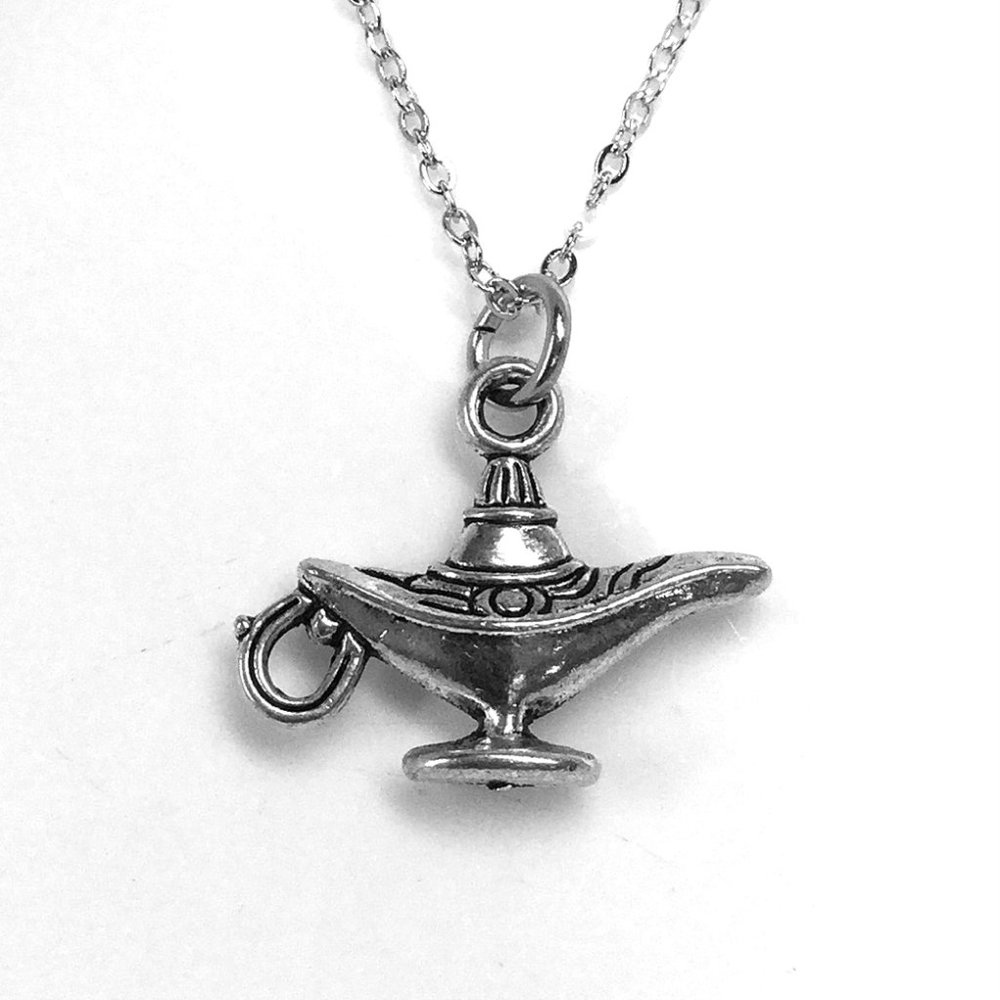 Miniature Genie Lamp Charm Necklace